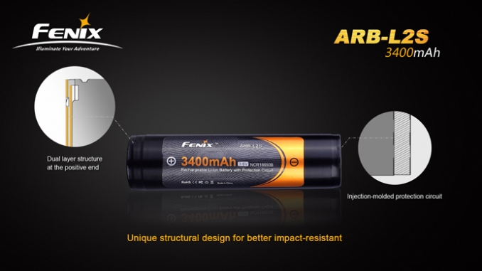 Fenix Kellék Akkumulátor 18650 ARB-L2S (3400mAh)