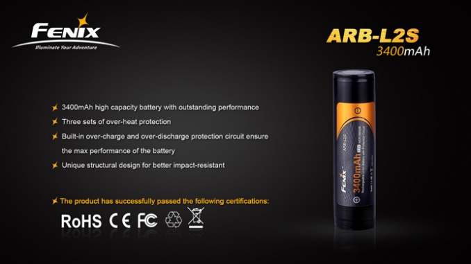 Fenix Kellék Akkumulátor 18650 ARB-L2S (3400mAh)