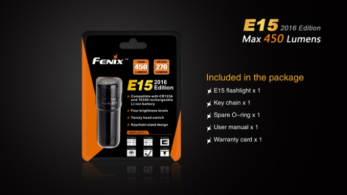 Fenix Flashlight E15 (2016) LED