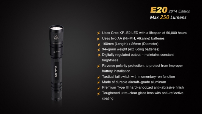 Fenix Flashlight E20 LED