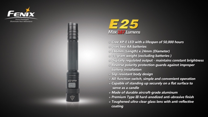 Fenix Flashlight E25 LED