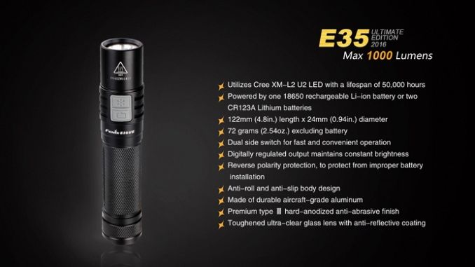 Fenix Flashlight E35 Ultimate Edition 1000lumen LED