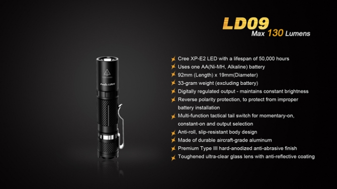 Fenix Flashlight LD09 LED