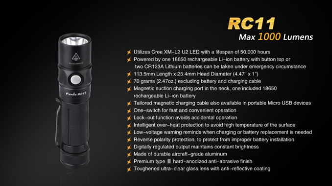 Fenix Flashlight RC11 LED