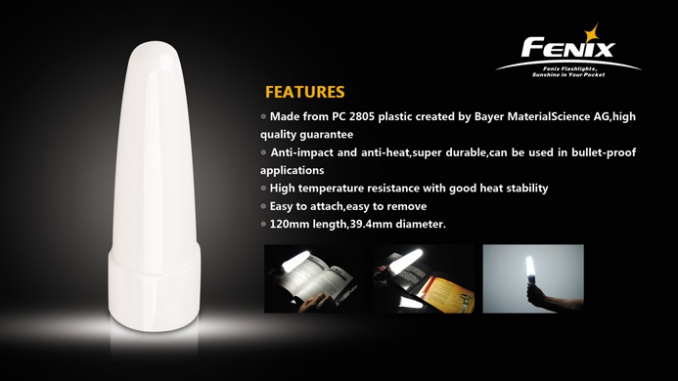 Fenix Accessory White Diffuser Tip for TK Series