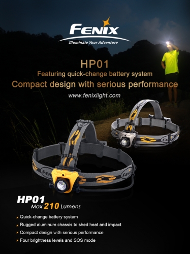 Fenix Headlamp HP01 LED yellow