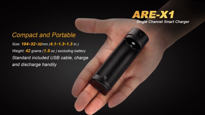 Fenix Accessory Battery Charger for 18650 ARE-X1