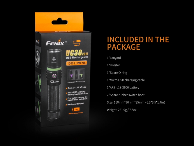 Fenix Light Flashlight UC30 2017 LED