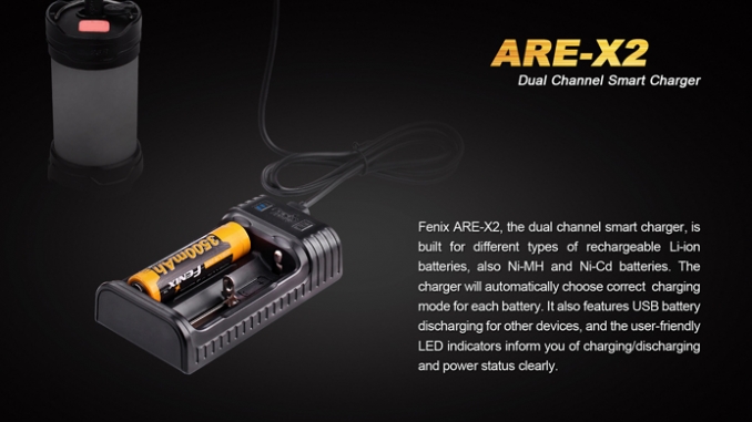 Fenix Light Accu Micro USB Charger X2