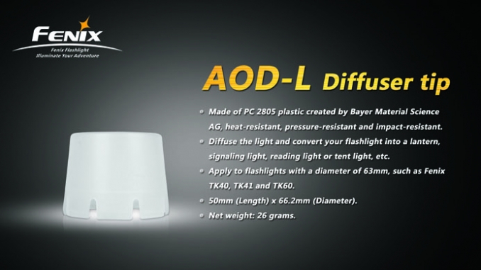 Fenix Light Diffuser Tip AOD-L