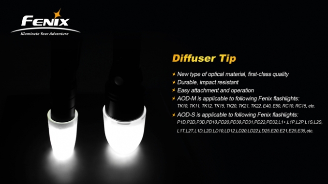 Fenix Light Diffuser Tip AOD-M